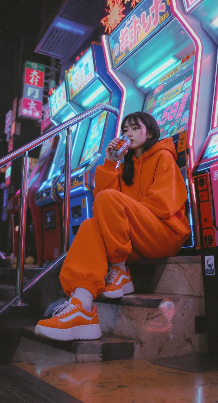 A Japanese girl in a...